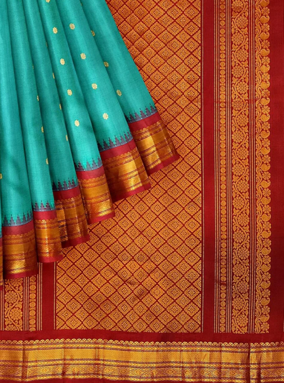 Gadwal Saree Rama Green